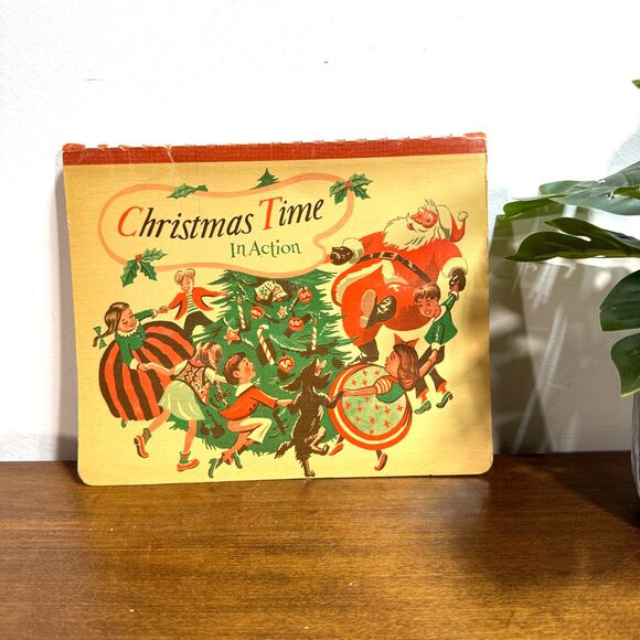 Vintage Christmas Pop Up Book 1949 Christmas Time in Action Walter Philips - Picture 1 of 14